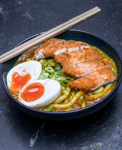 Chicken Katsu Curry Udon Soup