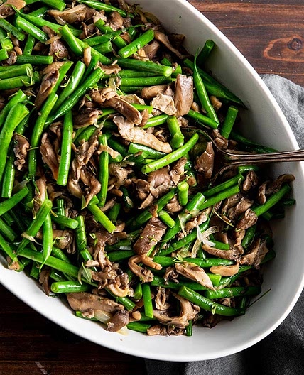 Green Beans and Mushrooms