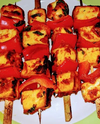 Paneer and Mango Skewers (4)