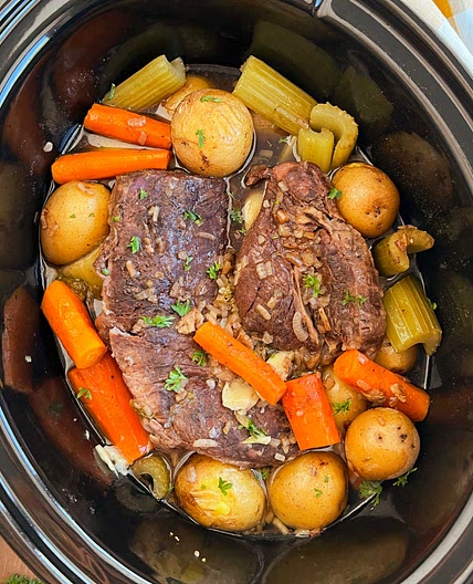 Slow Cooker Pot Roast with Onion Soup Mix