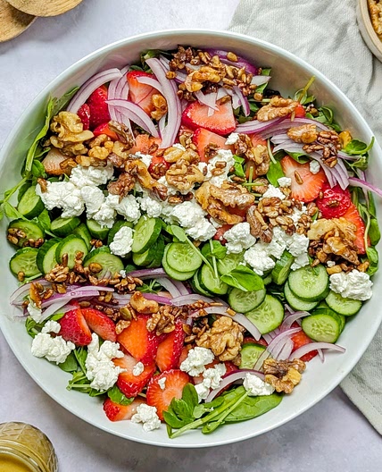 Strawberry Salad with Goat Cheese