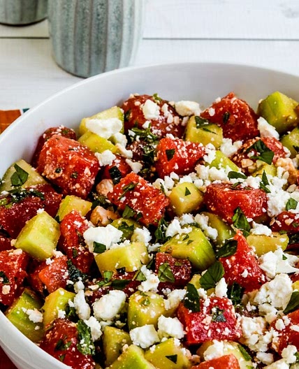Watermelon and Cucumber Salad