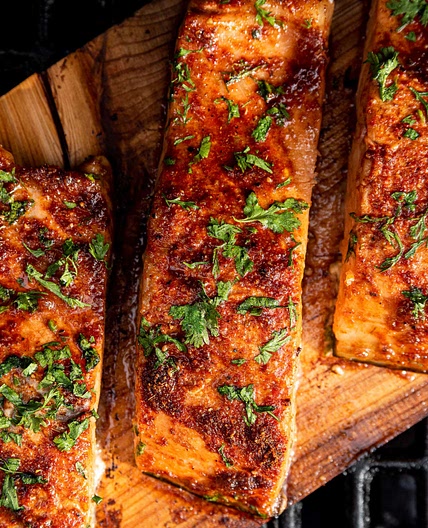 Citrus Infused Cedar Planked Salmon