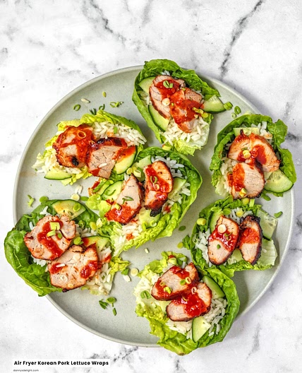 Air Fryer Korean Pork Lettuce Wraps