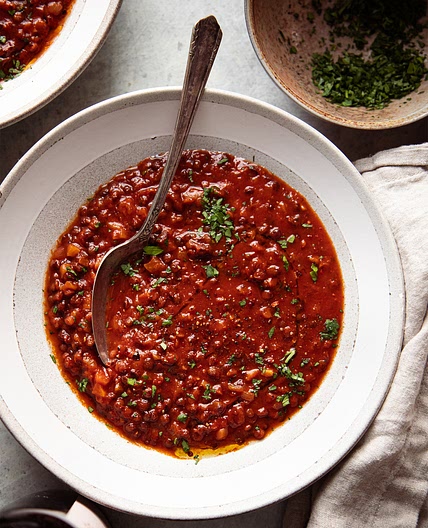 Smoky Vegan French Lentil Soup