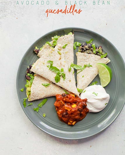 Avocado And Black Bean Quesadilla