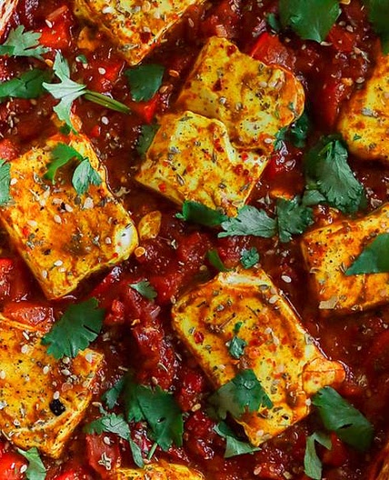 Oven Baked Tofu Shakshuka