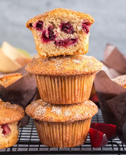Sugar Crusted Plum Muffins