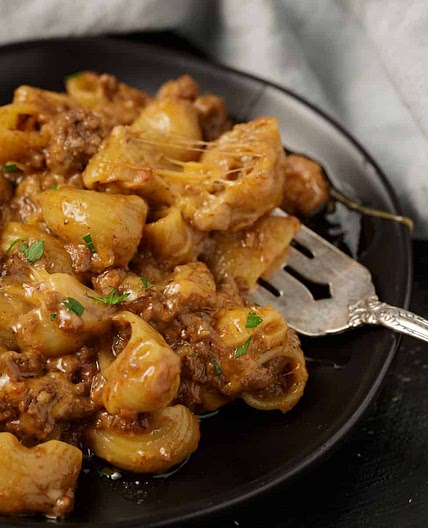 DIY Cheesy Hamburger Helper with Beef & Bacon