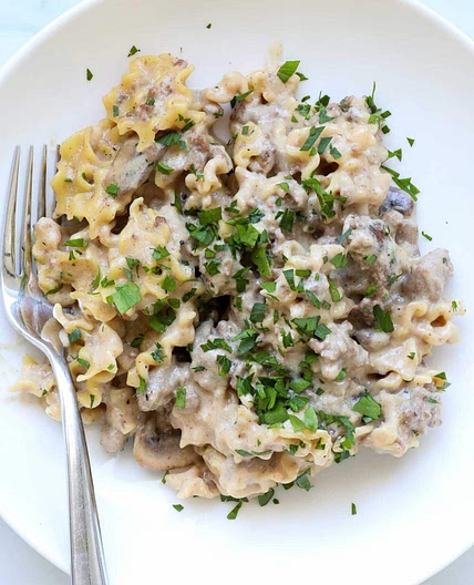 Beef Stroganoff - Hamburger Helper Style