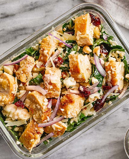 Cold Chicken Spinach Cauliflower Salad {Meal Prep}