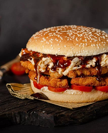 Korean Fried Chicken Burgers