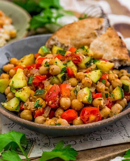 Easy Mediterranean Veggie Skillet
