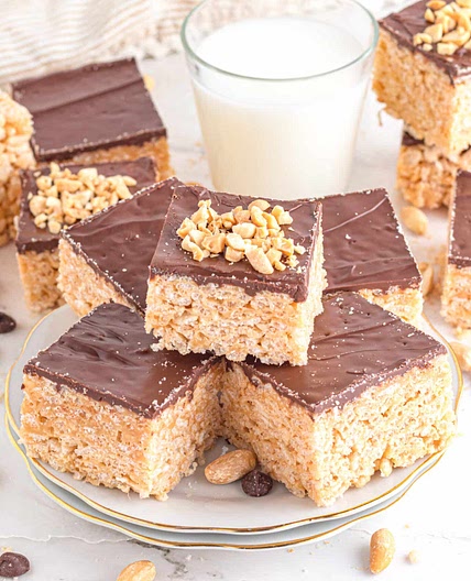 Chocolate Peanut Butter Rice Krispie Treats