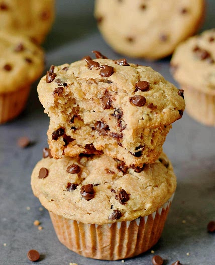 Vegan Banana Chocolate Chip Muffins