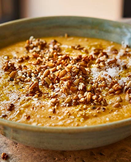 Root vegetable and lentil soup