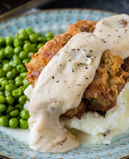 Chicken Fried Hamburger with White Gravy