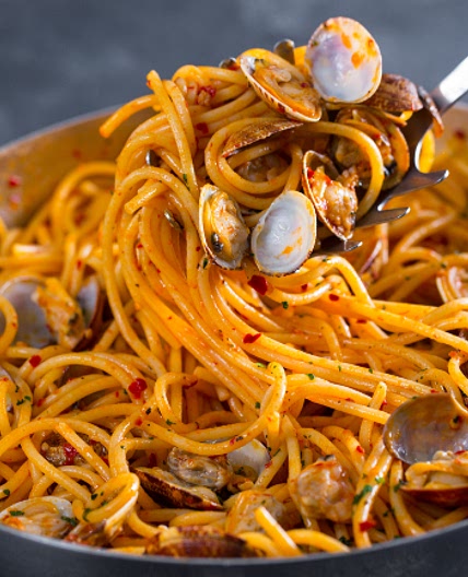 Spaghetti vongole e nduja