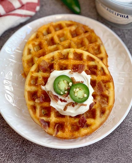 Jalapeno Popper Chaffles (Keto & Low Carb)