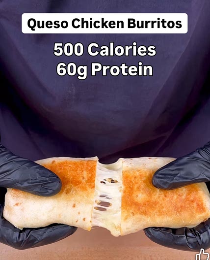 Slow Cooker Queso Chicken burritos