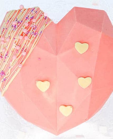 Giant Pink Breakable Chocolate Heart