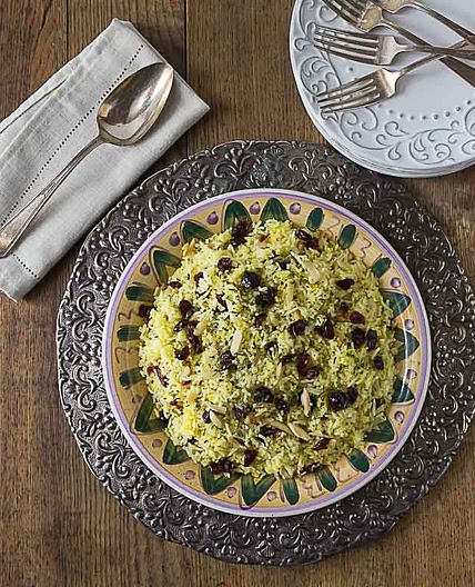 Saffron Rice with Craisins and Almonds