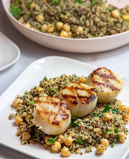 Grilled Scallops With Citrus Quinoa