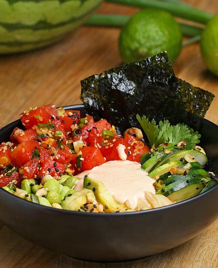 Watermelon "Poke" Bowl Recipe by Tasty