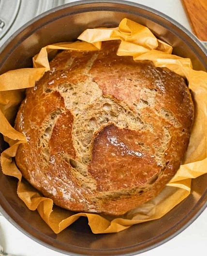 No-Knead Whole Wheat Bread