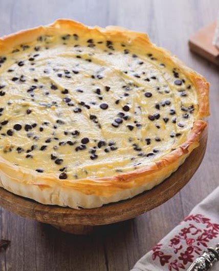 Torta di pasta fillo con ricotta e cioccolato