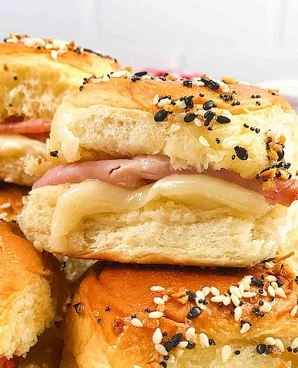 Air fryer Ham and cheese sliders