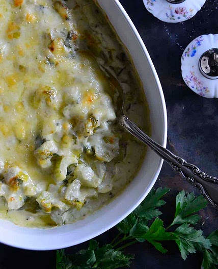 Cheesy Celery Gratin Recipe