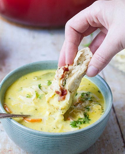 Creamy Chicken and Vegetable Soup (Healthy-ish!)