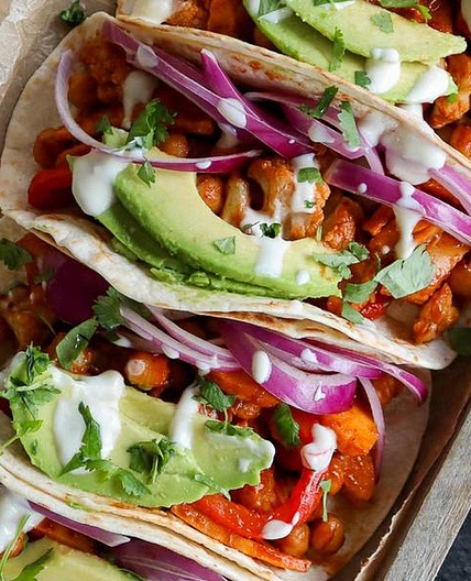 BBQ Cauliflower & Chickpea Tray Bake