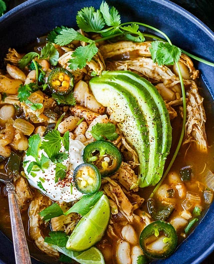 Chicken Chili Verde With Beans