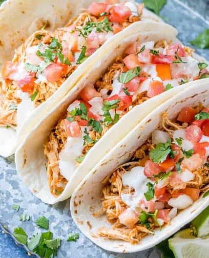 Slow Cooker Cilantro Lime Chicken Tacos