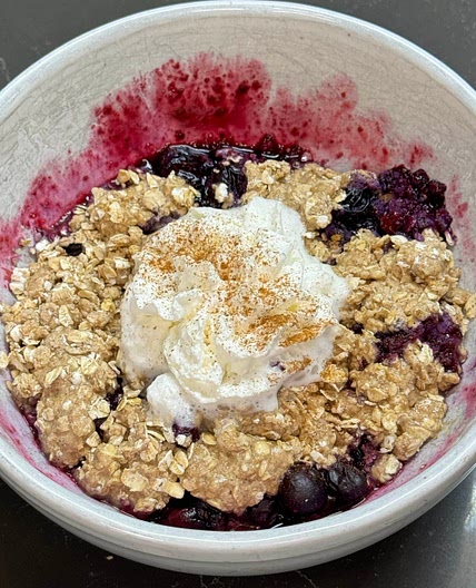 High Protein Blueberry Crumble