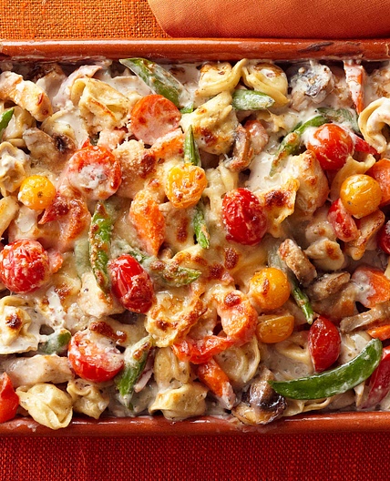 Tortellini and Garden Vegetable Bake