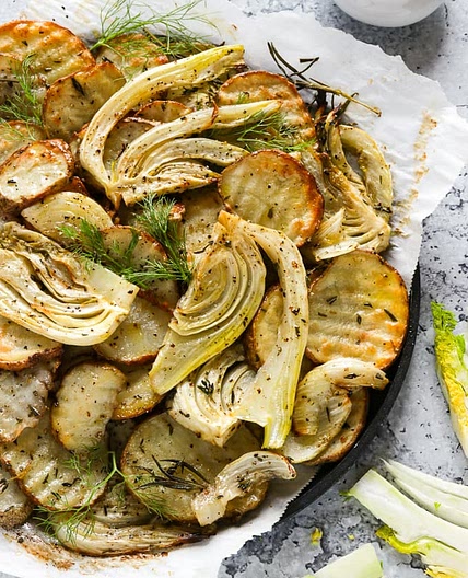 Oven Roasted Potatoes and Fennel