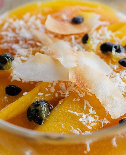 Coconut Mango Passion Fruit Trifle