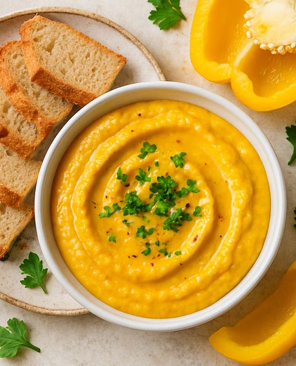 Yellow Bell Pepper Capsicum Dip