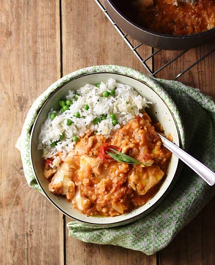 Coconut Milk Fish Stew with Red Lentils