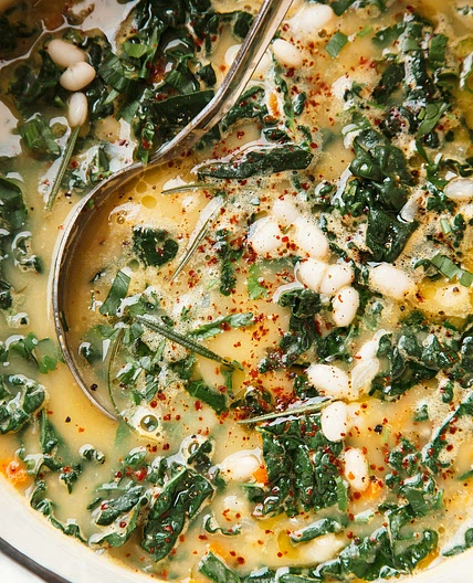 Creamy White Bean Soup with Kale