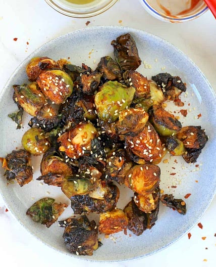 Low Carb Asian BBQ Brussel Sprouts (Air Fryer)