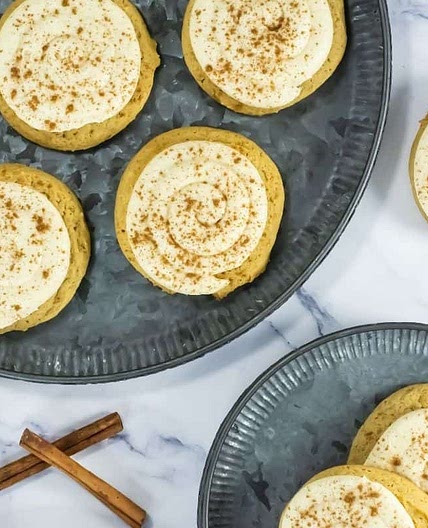 Crumbl Pumpkin Cookies with Caramel