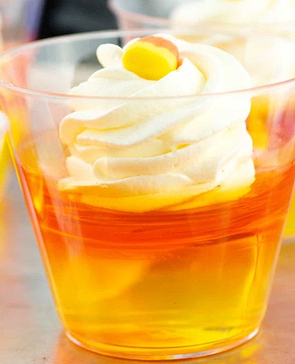 Candy Corn Jello Cups