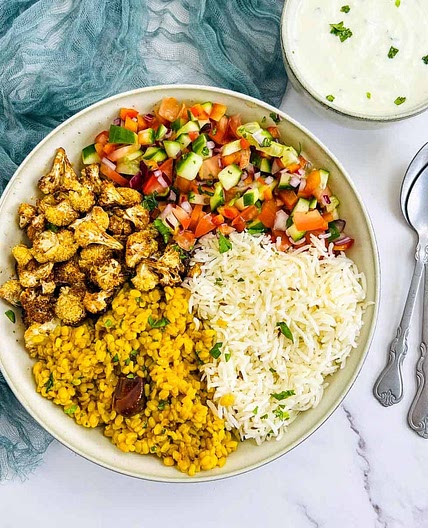 Yellow Lentil Indian Buddha Bowl