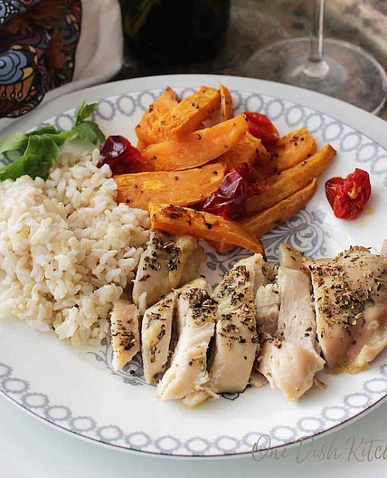Sheet Pan Chicken And Vegetables For One