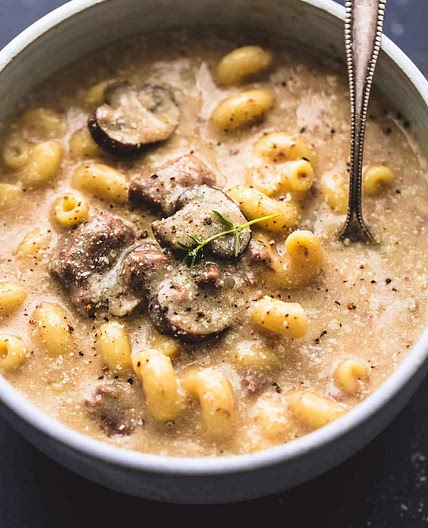 Instant Pot or Slow Cooker Beef Stroganoff Soup