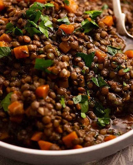 Lentil Ragout - French Puy lentil side dish